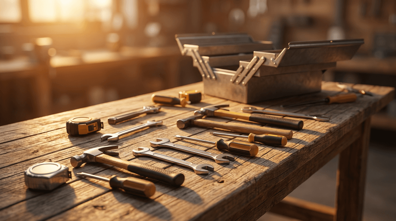 Organized handyman tools and equipment ready for service calls